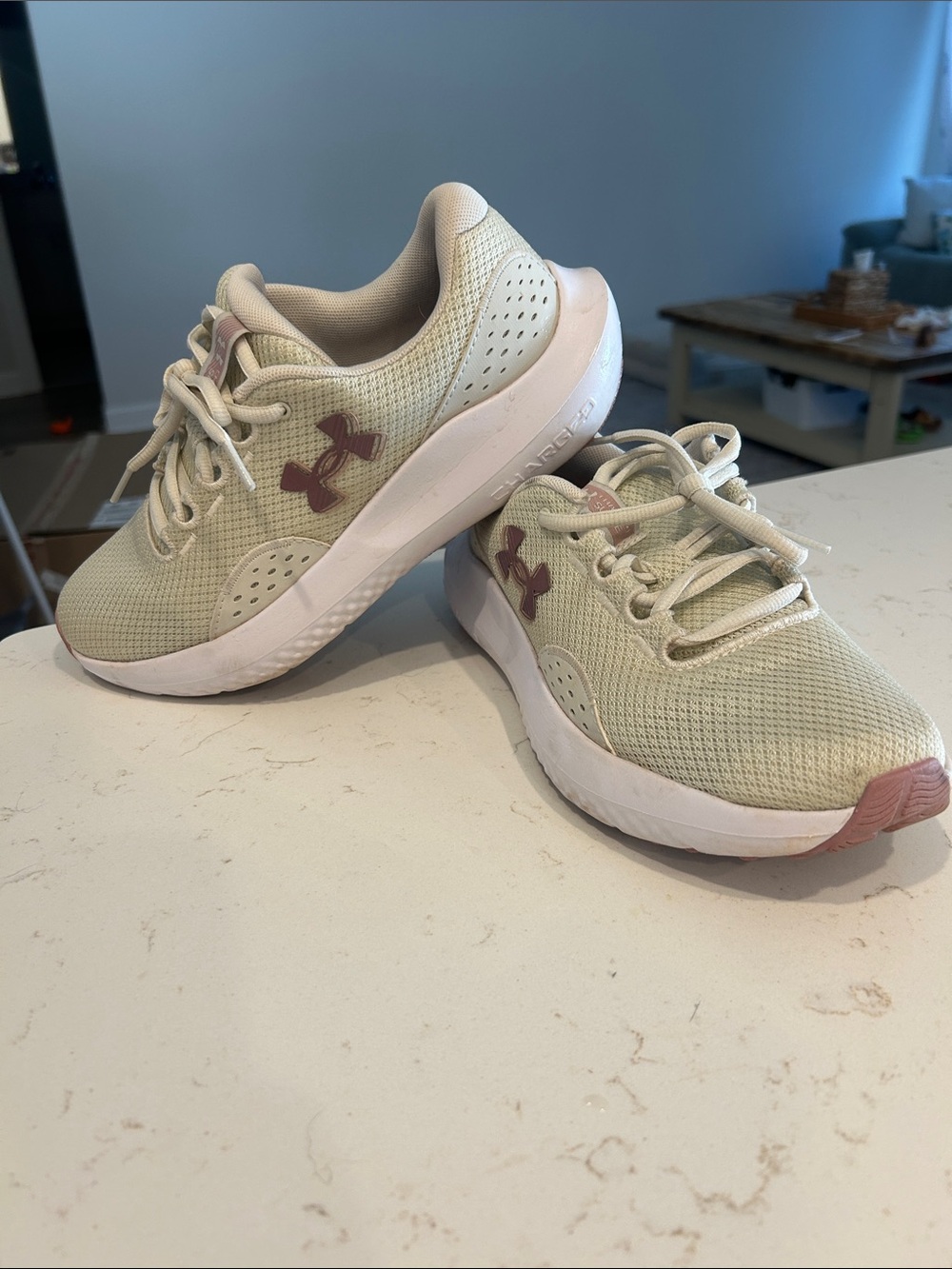 Women’s Under Armour Shoes | Cream & Pink | 7.5